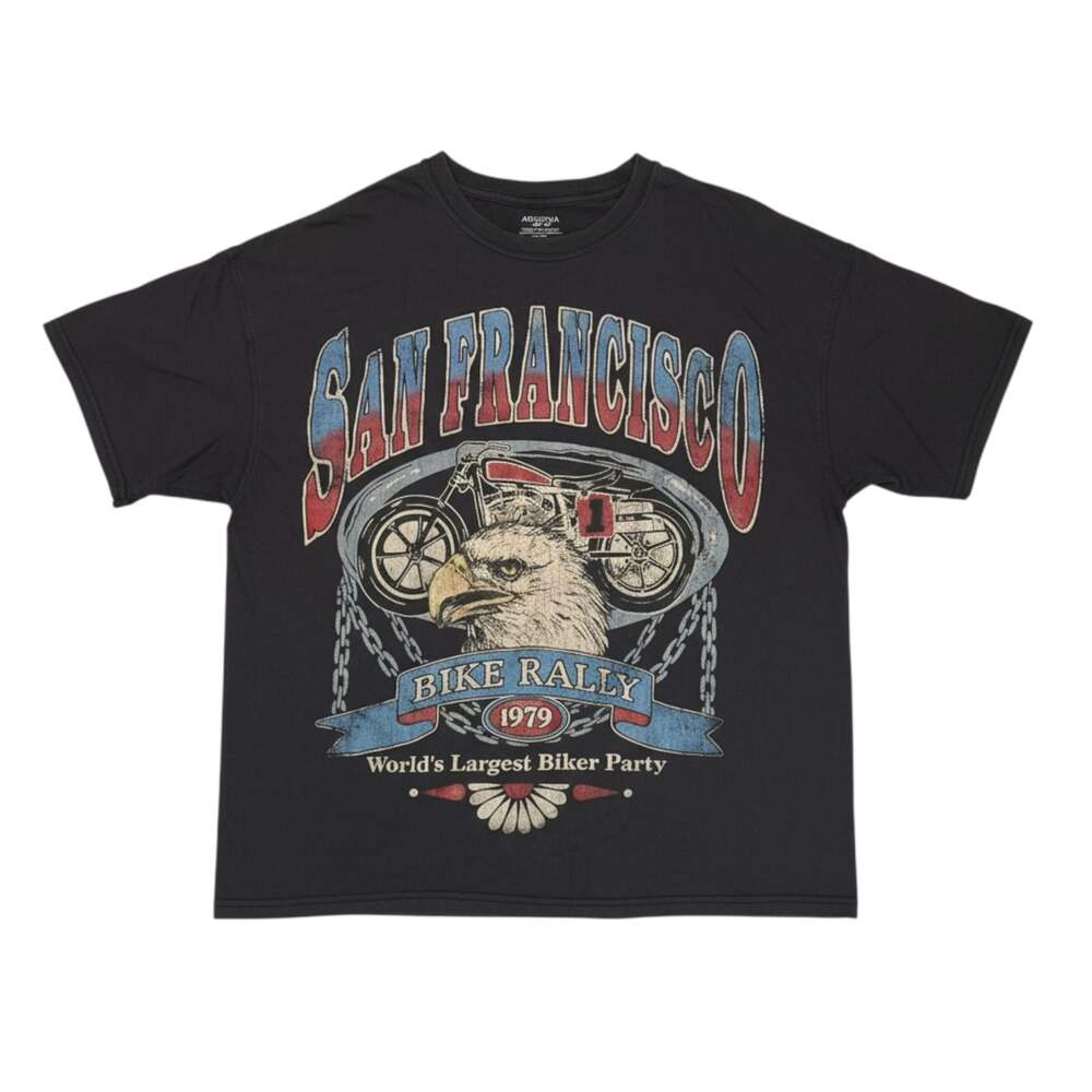 Arizona Jean Co San Francisco Bike Rally 1979 Graphic Oversized T-Shirt Medium